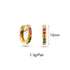 Huggies zircon 18k gold plated earrings