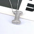 Letter plating silver plated pendant necklace