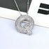 Letter plating silver plated pendant necklace