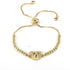 Streetwear bear copper 18k gold plated zircon bracelets in bulk