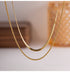 Doble solid color titanium steel plating gold plated layered necklaces