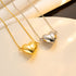 Heart shape stainless steel plating 18k gold plated pendant necklace