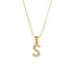 Letter stainless steel necklace plating zircon stainless steel necklaces