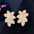Elegant tropical plating inlay 14k gold plated rhodium plated