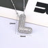 Letter plating silver plated pendant necklace