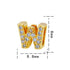 Letter titanium steel copper 18k gold plated charms (without chain)