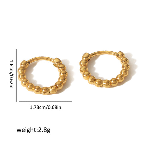 Streetwear twist plating inlay stainless steel zircon 18k