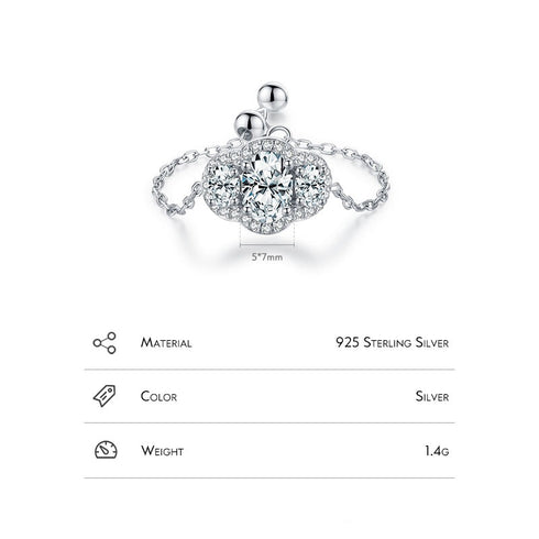 Shapes of silver inlay zircon rings