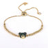 Streetwear bear copper 18k gold plated zircon bracelets in bulk