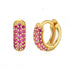 Round plating inlay copper zircon white gold plated gold plated earrings