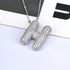 Letter plating silver plated pendant necklace
