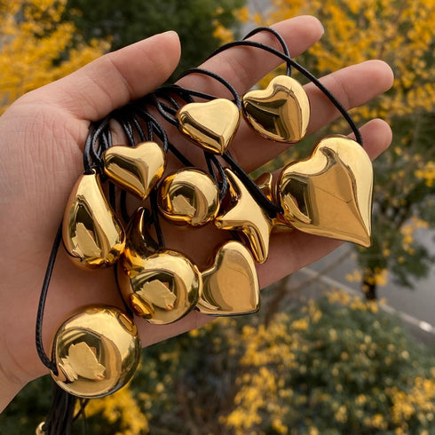 Stainless steel flanelle rope plating pendant necklace