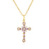 Zircon cross pendant necklace