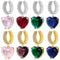 Elegant simple style heart shape 18k drop earrings