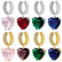 Elegant simple style heart shape 18k drop earrings