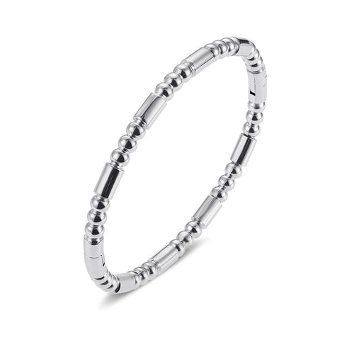 Solid color stainless steel plating bangle
