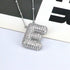 Letter plating silver plated pendant necklace