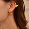 Butterfly plating stainless steel 18k gold plated ear cuffs