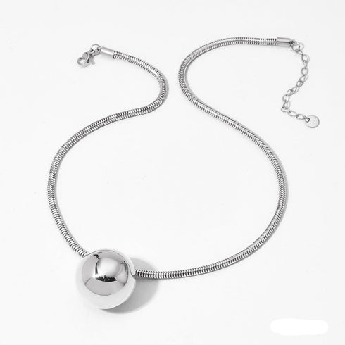Stainless Steel Casual Simple Style Heart Shape Plating Pendant Necklace