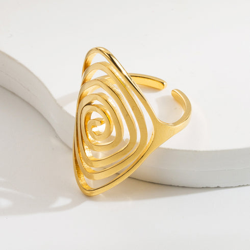 Stainless steel titanium steel plating open rings styles