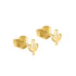 Styles plating inlay sterling silver zircon 18k gold plated ear studs