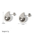 Water droplets stainless steel 18k gold plated ear studs