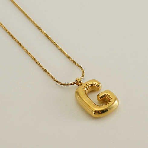 Stainless Steel 18K Gold Plated Casual Letter