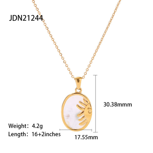 Sun stainless steel plating pendant necklace