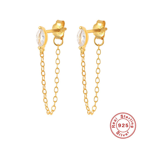 Fashion cross star water droplets sterling silver inlay