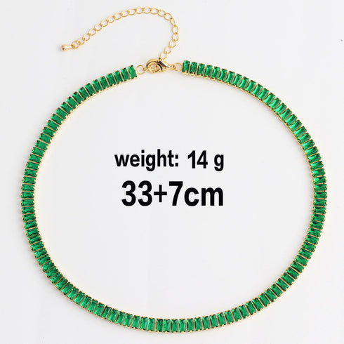 Sweet Solid Color Zircon Necklace