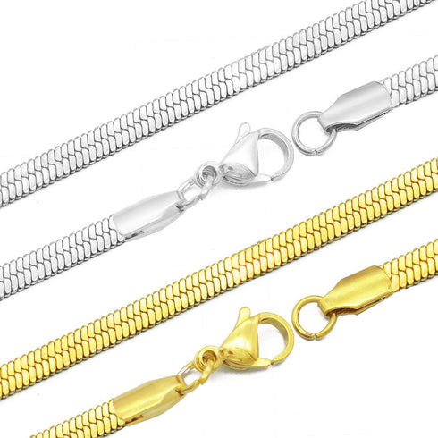 Snake stainless steel plating 18k gold plated necklace