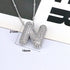 Letter plating silver plated pendant necklace