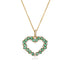 18K Gold Plated Elegant Heart Shape Inlay Zircon Pendant Necklace
