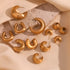 Style solid color plating stainless steel 18k gold plated ear cuffs