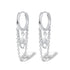 Sterling silver 18k gold plated drop earrings