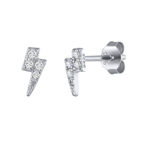 Styles plating inlay sterling silver zircon 18k gold plated ear studs