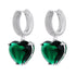 Elegant simple style heart shape 18k drop earrings