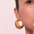 Style solid color plating stainless steel 18k gold plated ear cuffs
