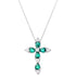 Luxurious Cross Inlay Zircon Pendant Necklace