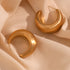 Style solid color plating stainless steel 18k gold plated ear cuffs