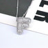 Letter plating silver plated pendant necklace