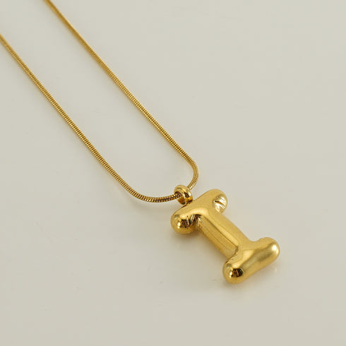 Stainless Steel 18K Gold Plated Casual Letter