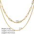 Layered stainless steel plating 18k gold plated necklace