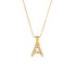 Letter stainless steel necklace plating zircon stainless steel necklaces