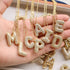 Style letter copper 18k gold plated pendant necklace in bulk