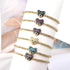 Streetwear bear copper 18k gold plated zircon bracelets in bulk
