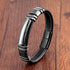 Hip-hop punk rectangle leather stone men's bracelets