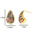 French style simple style water droplets inlay copper zircon ear studs