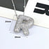 Letter plating silver plated pendant necklace