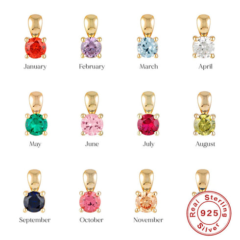 Sterling silver plating zircon pendant necklace